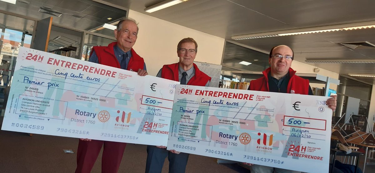 Campus3A's tweet photo. 👏 Bravo à l'Equipe 15 et leur projet "MARC UP" grand gagnant du 1er prix pour l'Axe Agro-sciences &amp; Naturalité❗️
➡️ Un 1er prix d'une valeur de 1 200 euros remis par le président d' Avignon Université, le Rotary et Yves Faure président du Pôle Terralia-Pass ‼️ https://t.co/v0eU3aJ3mL