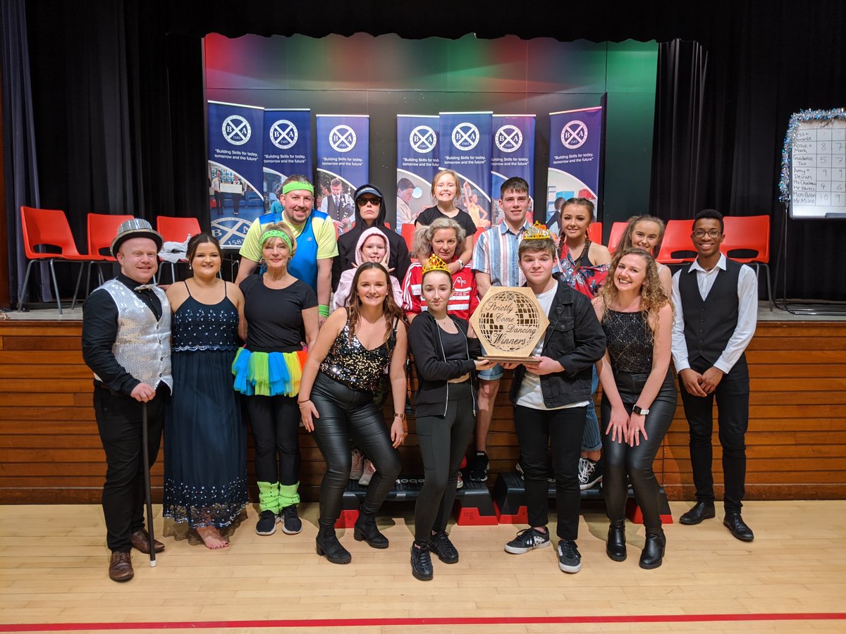 BanffAcademyBXA's tweet photo. What a wonderful evening was had at the first ever Banff Academy does 'Strictly Come Dancing!' Fantastic effort from staff and pupils, and winners Amy Ord and Devun McGrath did us all proud. We have raised an amazing £950 so far for our dance/cheer teams! Well done everyone! https://t.co/0HFNCDRNr8