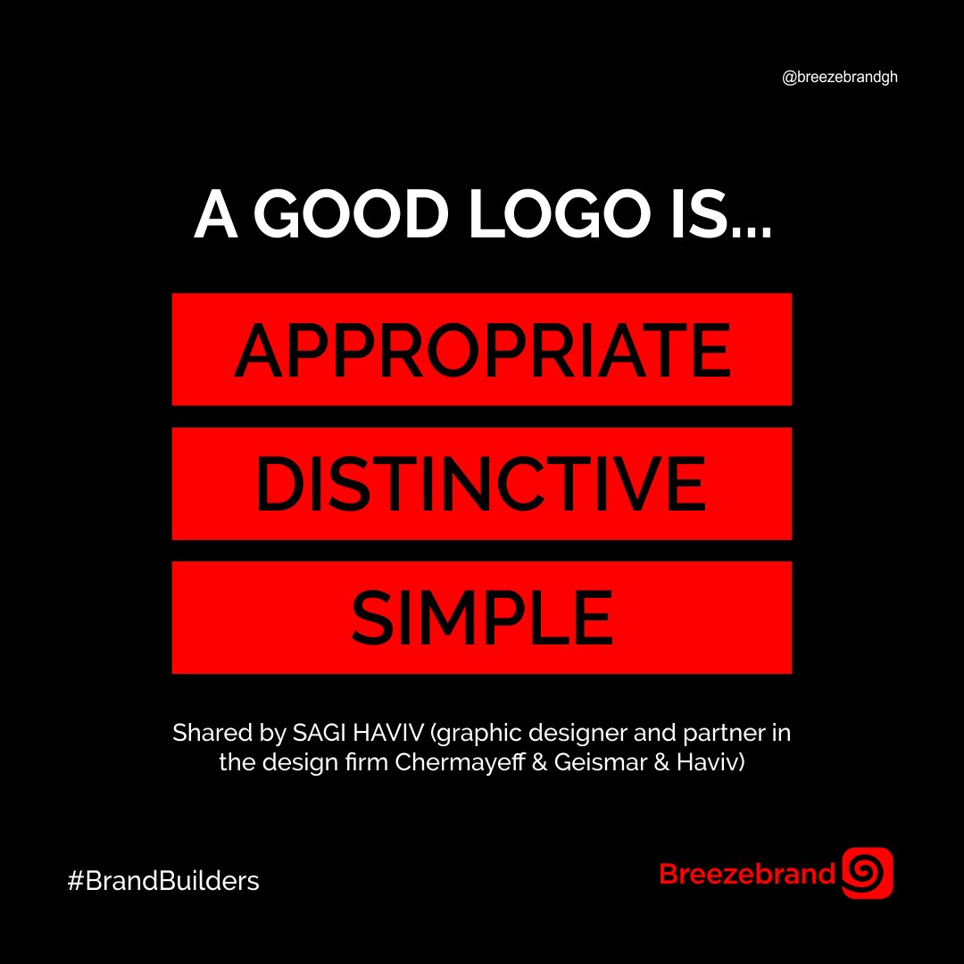 breezebrandgh's tweet photo. Do you feel your logo is not good enough? Sagi's thoughts on what makes a good logo or identity can help you settle the discomfort.

#Breezebrand #Brandbuilders #Logos #identities #startups #businesses https://t.co/CyedouuYZP