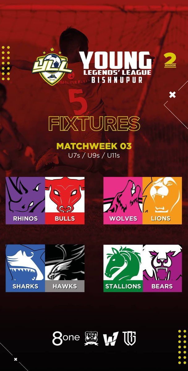 yllfootball's tweet photo. 🗓 #YLLBishnupur Match Week 03 Fixtures👇

#YLL #TheYLLWay #GoldenBabyLeague #Grassroots #BabyLeagues https://t.co/3BRHVYhKQR