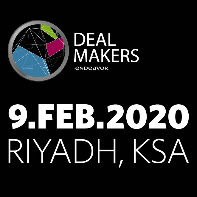 Excited to be included in the exclusive hashtag#dealmakers2020 conference in hashtag#Riyadh. 

#investing #fundraiser #funding #grow #suitable #growth #riyadh #saudi #endeavorentrepreneur #endeavorentrepreneurs #scaleups #startups #fundraising #tech #funding #investment  #Pitch