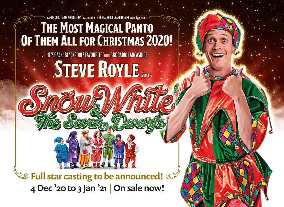 🍎COMPETITION TIME🍎
'Mirror Mirror on the wall...where's the best panto of them all...' Here at The Grand we've got you sorted!
Who would LOVE to win a family ticket to see this year's magical Blackpool Pantomime at <a href="/Grand_Theatre/">Blackpool Grand Theatre 🦋</a>? Head over to Facebook to enter! #SnowWhiteBPL