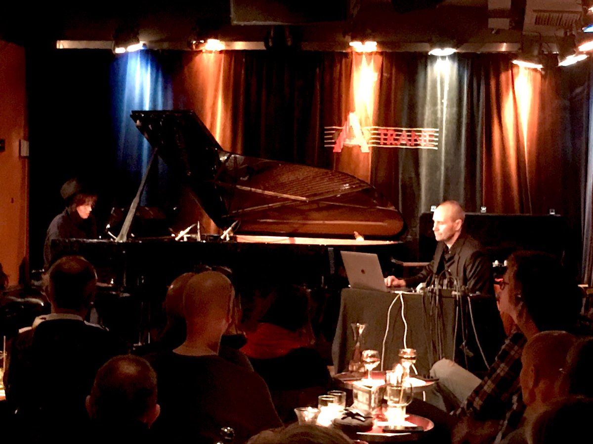 HaageUlrike's tweet photo. Thank you to our wonderful public yesterday, in this extraordinary lovely @jazzclubatrane. We did fly together on #keysandstrings & #electronics. U & Christian Meyer @meyermal #pianomusic https://t.co/26Iz4Y8DWo