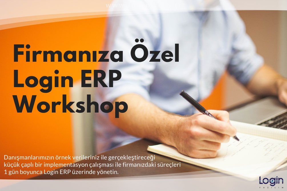 LoginYazilim's tweet photo. Danışmanlarımızın örnek verileriniz ile gerçekleştireceği küçük çaplı bir implementasyon çalışması ile firmanızdaki süreçleri 1 gün boyunca Login ERP üzerinde yönetmek için bize ulaşabilirsiniz. #loginyazılım #loginerp #workshop #loginerpworkshop https://t.co/FDr1jTy1fd