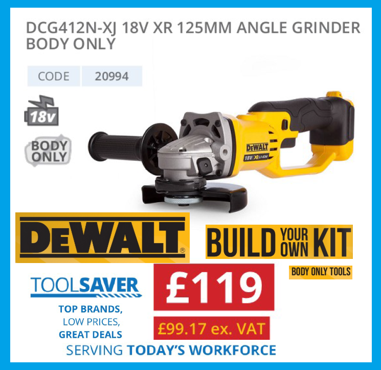 GeminiSupplies's tweet image. #ToolSaver Build Your Own Kit Deal

DeWalt Body Only Tools

18V 125MM Angle Grinder

Under £100 (excl. VAT)