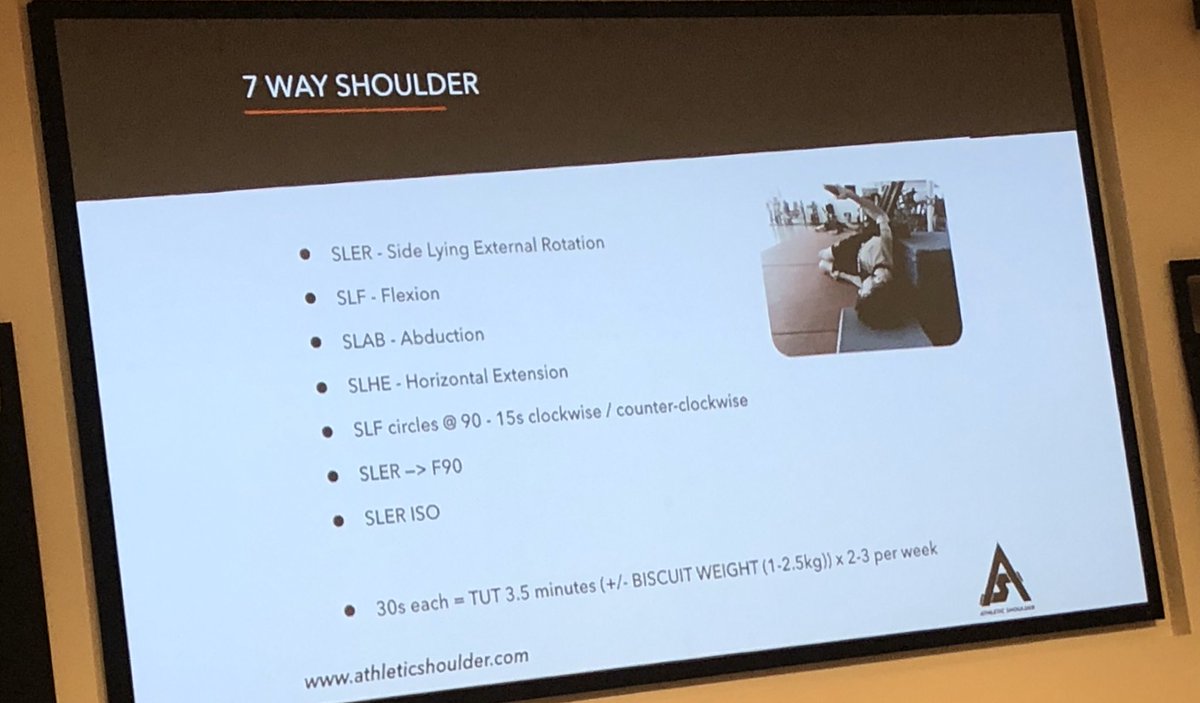 Great talk from <a href="/AthleteShoulder/">Athletic Shoulder®️ Instagram@athleticshoulder</a> good content on ER strength &amp; injury risk, mobility &amp; nice Jane Fonda style approach to strengthening the shoulder #ShoulderStudyDay2020