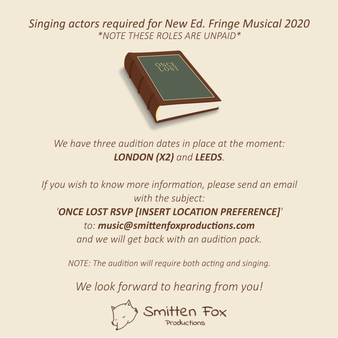If you would like to be involved in our new musical then please audition 🎉🎶🎭🎤 We are looking for enthusiastic talent, so we could be looking for YOU! 😉
