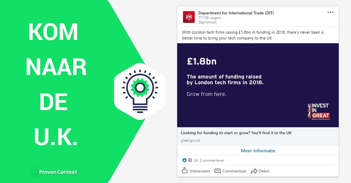 ProvenContext's tweet image. Dat zie je niet vaak op LinkedIn. Een land dat een marketingcampagne start voor zichzelf. In dit geval de U.K. via LinkedIn-advertising.

#LinkedIn #advertising #brexit #marketing