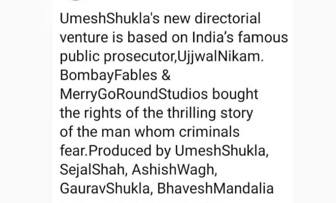 Our next movie @bhaveshmandalia @BombayFables @writergaurav @umeshkshukla @Ashishwagh7