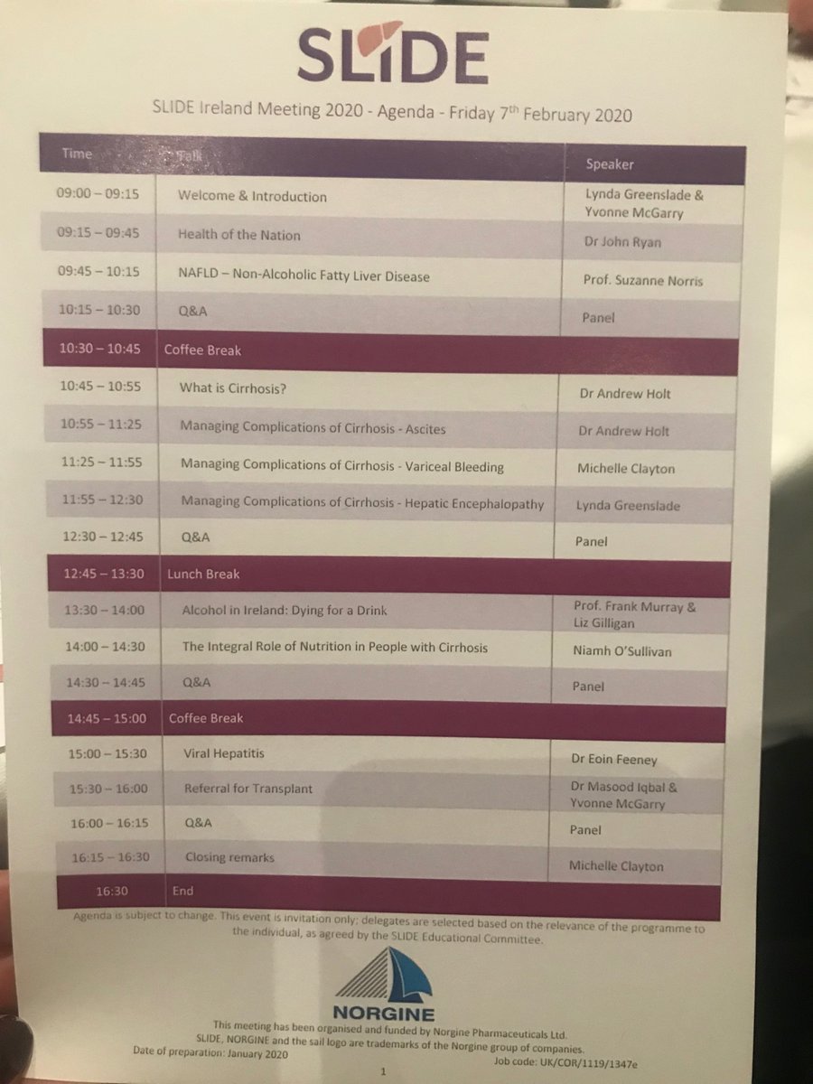 SLIDE Agenda.. @The Spencer Hotel #Liver #Dublin