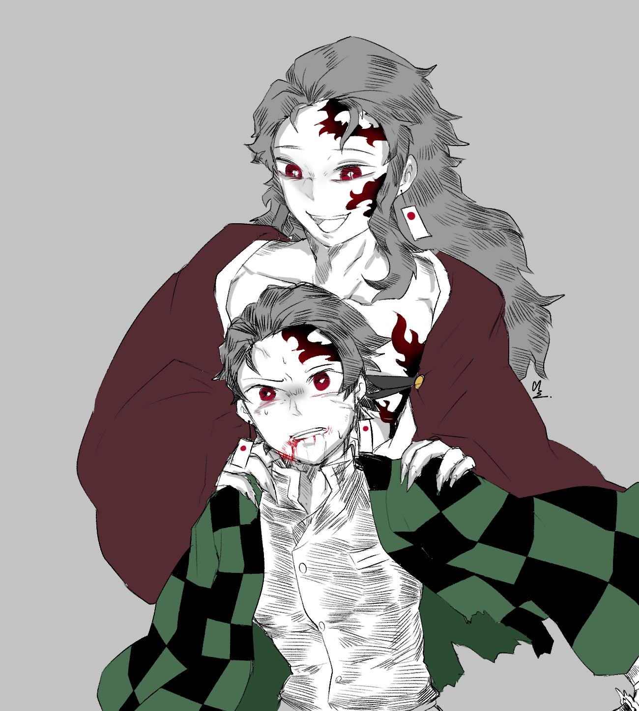 クレン 鬼化炭治郎 日柱炭治郎 Rkgk 마메님 썰 보고 간단하게 낙서로 그렸습니다 T Co Qhhypqrehy Twitter