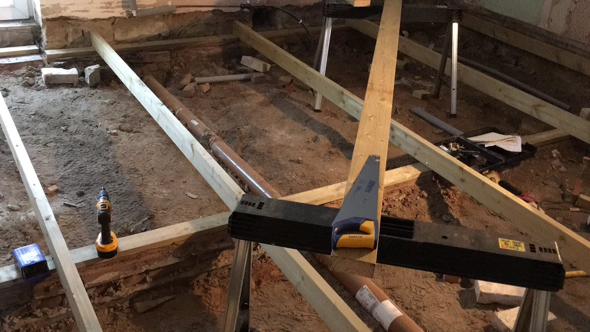 iamdisruptive's tweet photo. Happy day at the #Amble project - planning permission granted and new floor structures being installed https://t.co/ZmQ4LptgY1