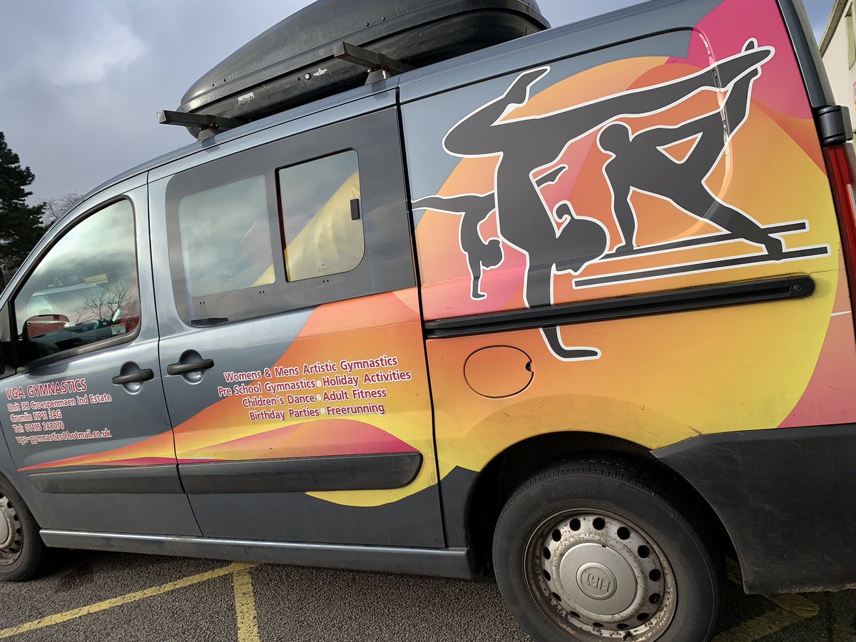 VGAGymnastics's tweet photo. Lukeβs Van is loaded up and set for its next school session ... see you later for lots of fun @SofryddPrimary π€Έπ»ββοΈπ€Έπ€ΈββοΈ https://t.co/nprCiKC1rV