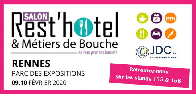 🗓 A vos agendas 🗓
Retrouvez-nous dès dimanche pour le Salon Rest'hotel 2020 ► Rennes sur les stands 155 et 156 ⚡️

Salon Rest'Hôtel Rennes
Parc des expositions
35172 Bruz