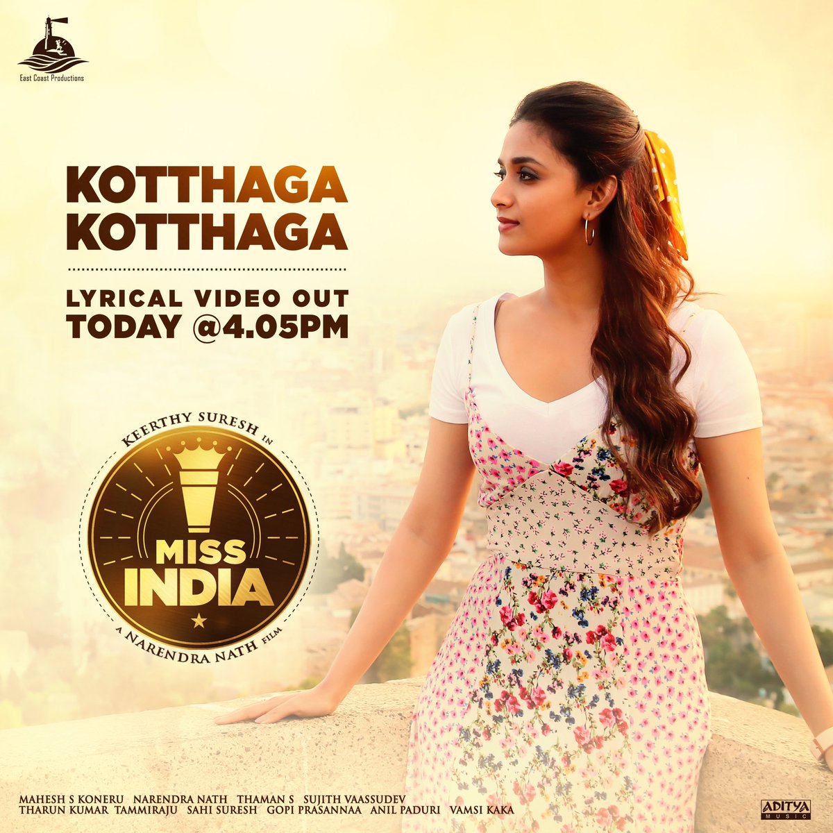 Guys R U Readyy🤩 Just 5Mins More To Go #KotthagaKotthaga #MissIndia @KeerthyOfficial 😍😘😘