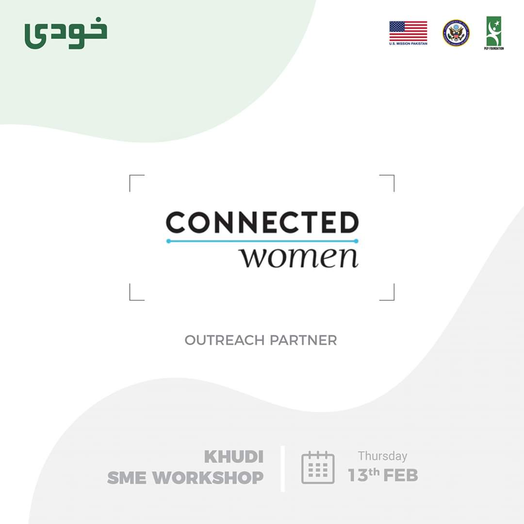 pakistan_women's tweet photo. Proud to announce Connected Women Pakistan as the outreach partner for the KHUDI SME Workshop, happening on13th February at RCCI.
Registration: https://t.co/OTQKJqTMQj
@khudiproject @FoundationPep @madihamid @ZeeaHasanTalib
#KHUDI #SME #WomenEntrepreneurs #ConnectedWomen https://t.co/8sXWucsVDE