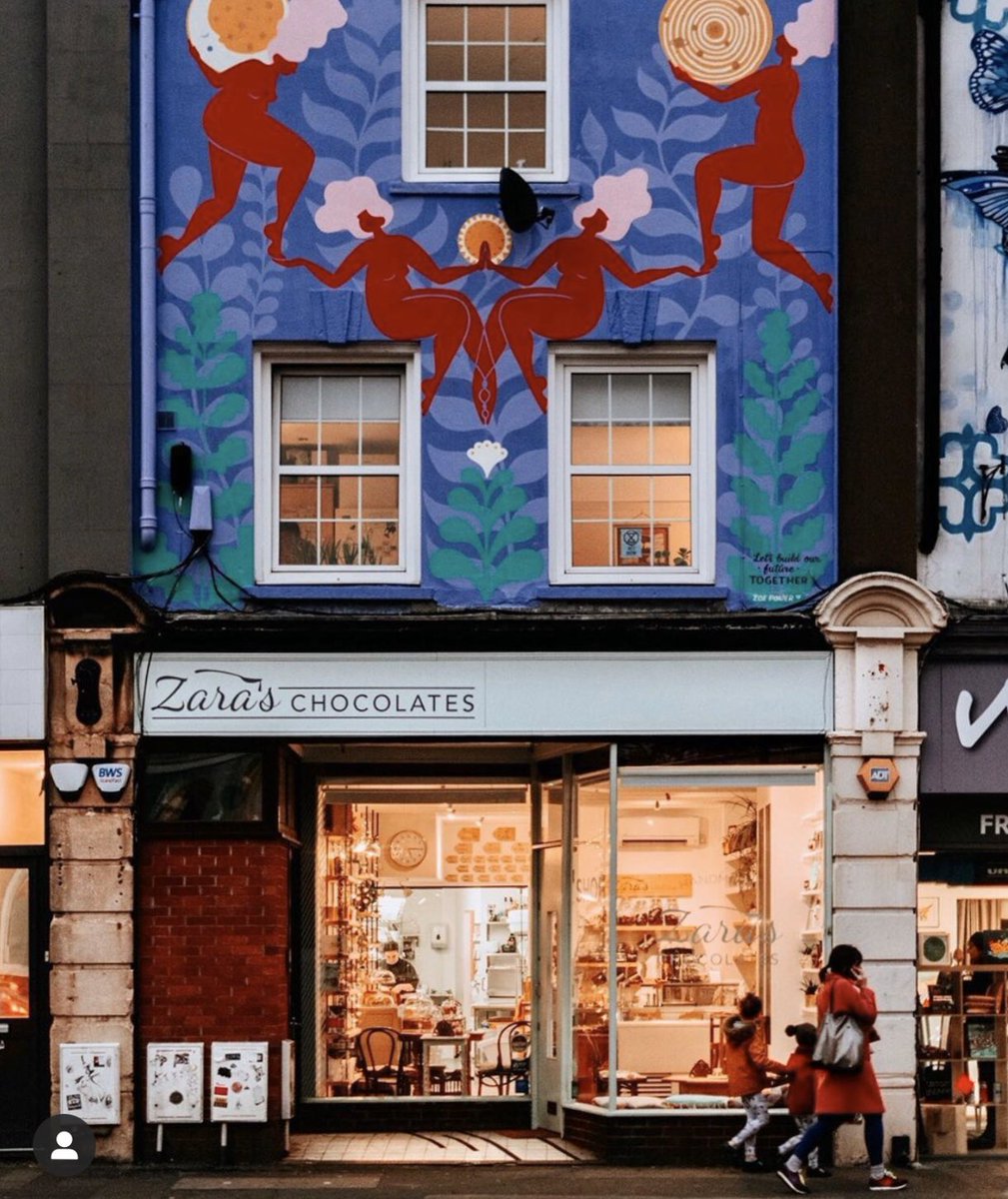 We love this photo by Delmar Tyna showing the gorgeous work of <a href="/zoepowpower/">Zoe Power</a> above @zaraschocolates! Thank you for sharing as our #pictureoftheweek 💜 Don’t forget to tag us in your pictures for the chance to feature on our page! #bedminster