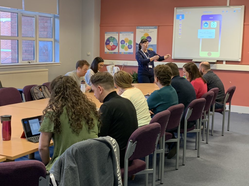 LourdesSec's tweet photo. It may not be a day of learning for the pupils but it certainly is for Lourdes staff.#connectedlearning #investinginstaff #ipadtraining #gettingtoknowyouripad https://t.co/CfU6H9UYi8