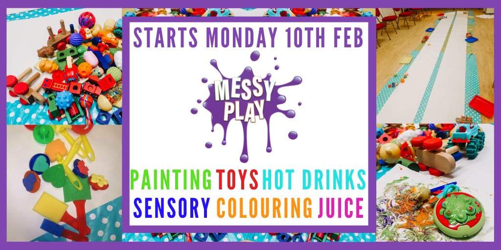 Join us for some sensory painting fun, 10:30am on Monday!

Our first theme is toys - put on your messy clothes and get ready to create a painting using duplo bricks, dinosaurs, toy cars and more!

Just £3 per child, which includes hot drinks and juice.

🎟️ Almost sold out 🎟️