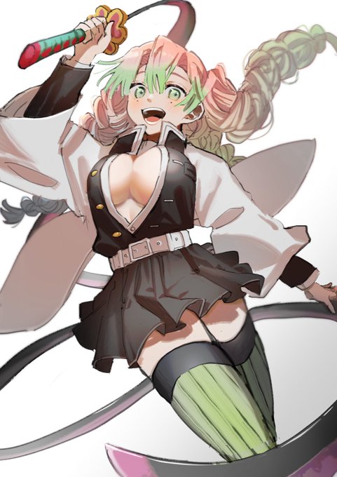 うみかさんがTwitterに投稿した甘露寺蜜璃(鬼滅の刃)のイラスト。