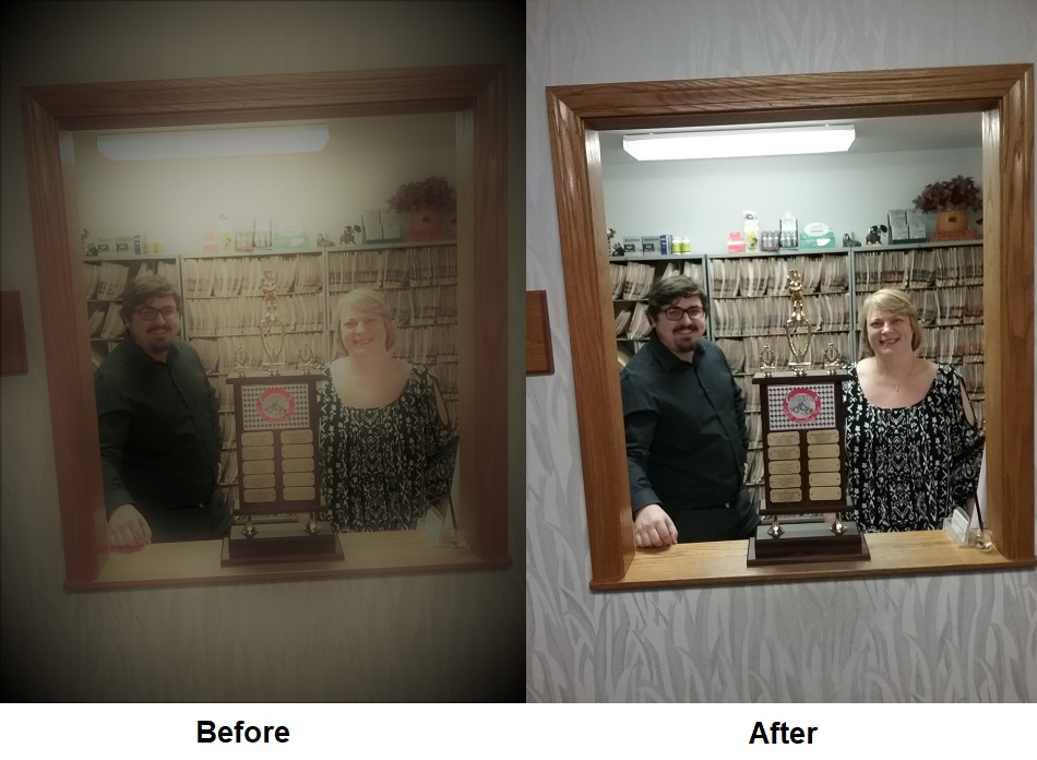 After visiting with Dr. Drought, Stinger is seeing things much clearer.

Thanks to Dr. Drought for supporting our students and Geneva ABC !!