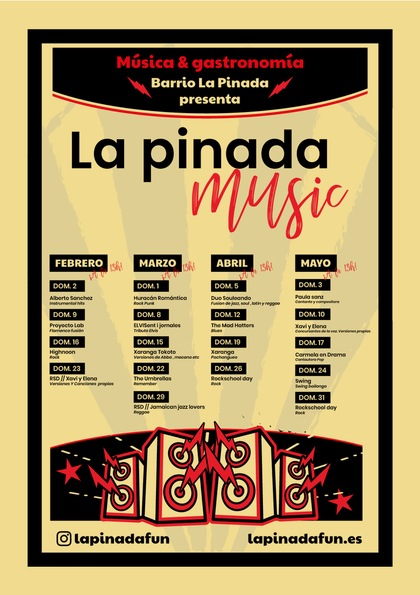 barriolapinada's tweet photo. ¿Hay algo mejor que 🎼 música, amigos, 🥗 brunch saludable y todo en contacto con la naturaleza?
No te pierdas lo que hemos preparado para hacer los domingos muy especiales .🎸🎤
📆 Todos los domingos.
⏰ 13:00 h.
📍 Barrio La Pinada #Paterna
#conciertos,#ocio,#gastronomia https://t.co/RJJOaWuPLI