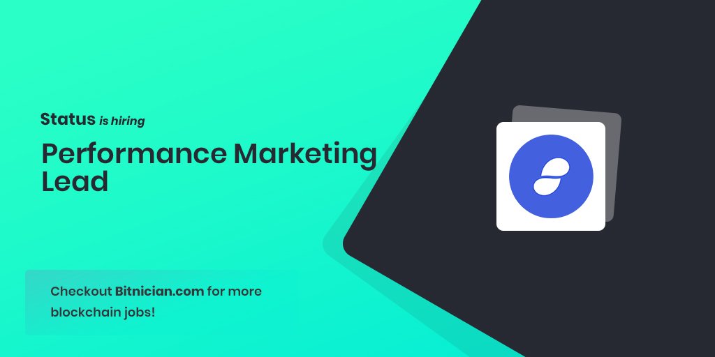 bitnicians's tweet photo. 🏢 Status

💼 Performance Marketing Lead

📍Remote

💵 USD 90k-120k

🌐 Apply Here: https://t.co/SCGQMg9dBn

#blockchain #cryptocurrency #Job #blockchainjob #status #jobs #careers #marketing https://t.co/ZPGNy6bcb1