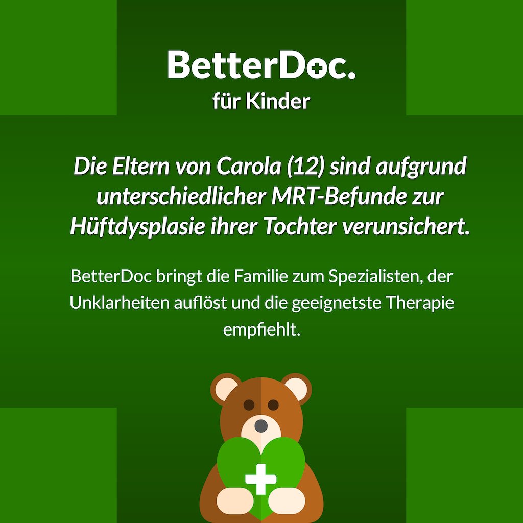 Echte Patienten - Echte Geschichten! Aktion: BetterDoc ist noch bis 31.03.2020 für Kinder kostenfrei! Weitere Informationen zu unserer Aktion "BetterDoc für Kinder" gibt's unter betterdoc.org/kinder/index.h…
