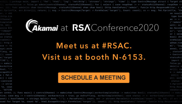 Going to #RSAC February 24–28? Tour the SOCC, grab a pair of socks, and come crack some code at <a href="/Akamai/">Akamai Technologies</a>'s booth N-6153. See you in SF! bit.ly/2uiKAQP