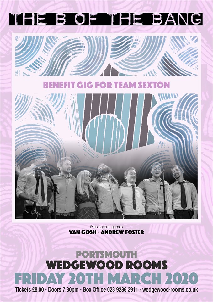 WedgewoodRooms's tweet photo. .@thebofthebang return for a special benefit gig in support of Team Sexton on the 20th of March! 🙌 They're raising funds for their friend Jody as he recovers from a brain tumour. Support from Van Gosh and @andrewfostermusic

Tickets £8 in advance on sale Monday at 10am. https://t.co/qs1NdXr8m3