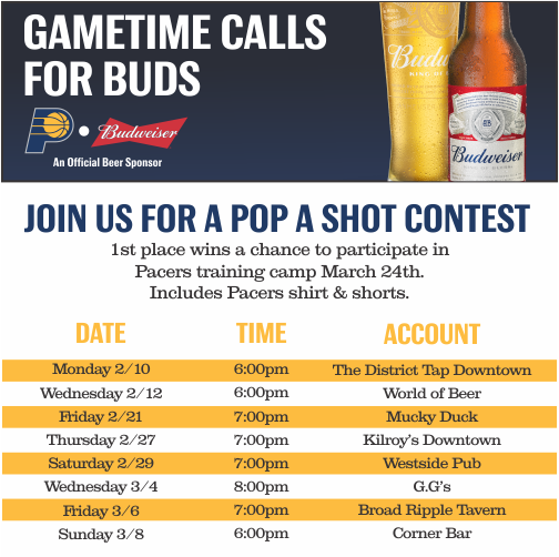 Want to go to the Pacers training camp this year? Join us at @thedistricttap_ for your first chance to win on MONDAY!