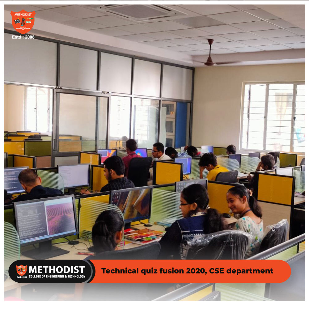 MCETHyderabad's tweet image. Methodist college tests the skill set of CSE department students by conducting a technical quiz fusion 2020. 

Visit us on : methodist.edu.in

#TechnicalQuiz #Fusion2020 #CSEDepartment #Students #MethodistCollegeTests #Quiz #MethodistCollegeofEngineeringandTechnology