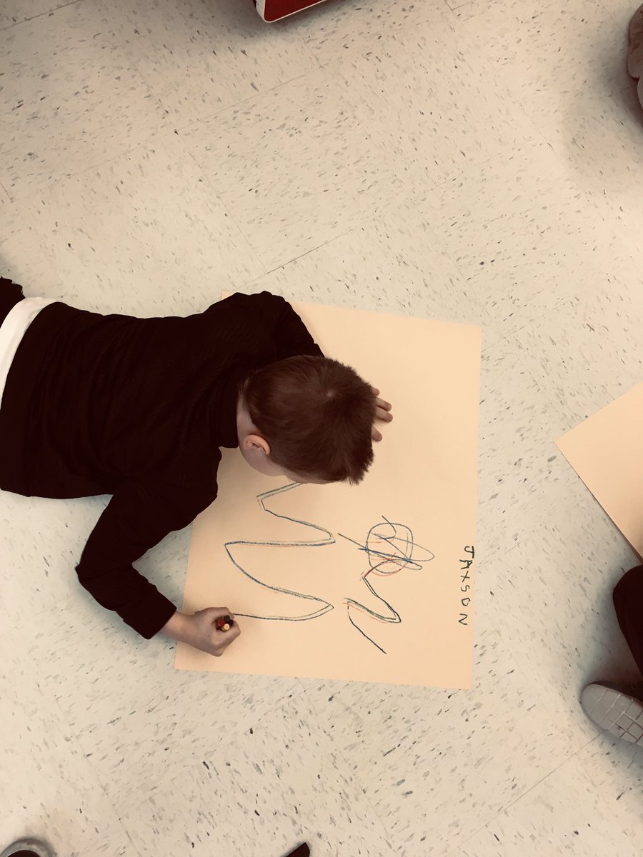 GrowWithMsB's tweet photo. This drawing to music activity was a fun way for these kindergarteners to demonstrate synesthetic principles as well as better understand the role that senses can play in visual art @EY_uwindsor https://t.co/JE09scSr5J