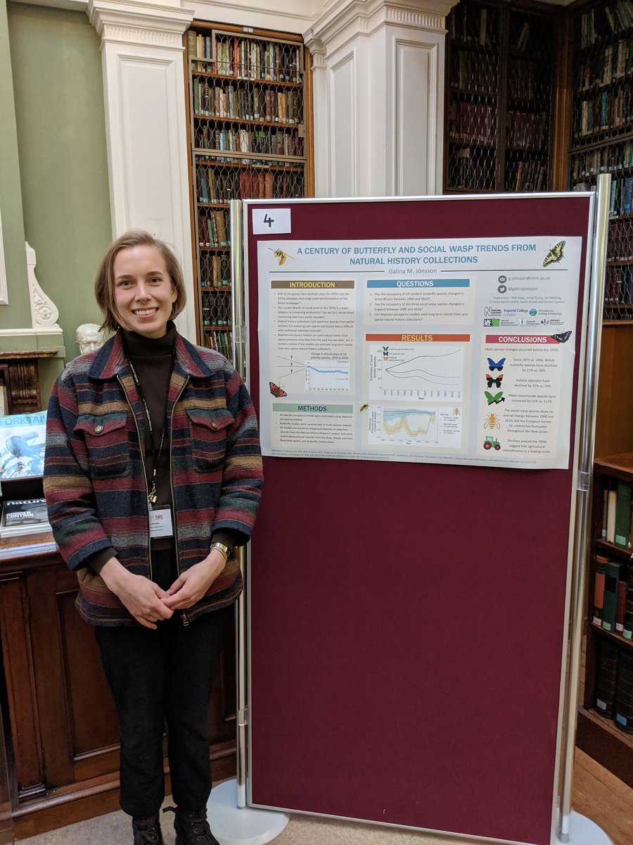 LinneanSociety's tweet image. Galina Jonsson presented her work in using #historicalcollections to analyse butterfly and social wasp trends #linnconf2020