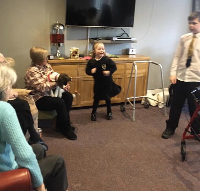 carronshoreEP's tweet photo. We are really looking forward to going back to Carrondale Nursing Home. We will be singing more songs and dancing. #CPStimetravellers I think you can see from the smiles on all the faces how beneficial this is to all involved. #generationproject @GregNicol94 @carronshoreps https://t.co/mwUAvtDwk3