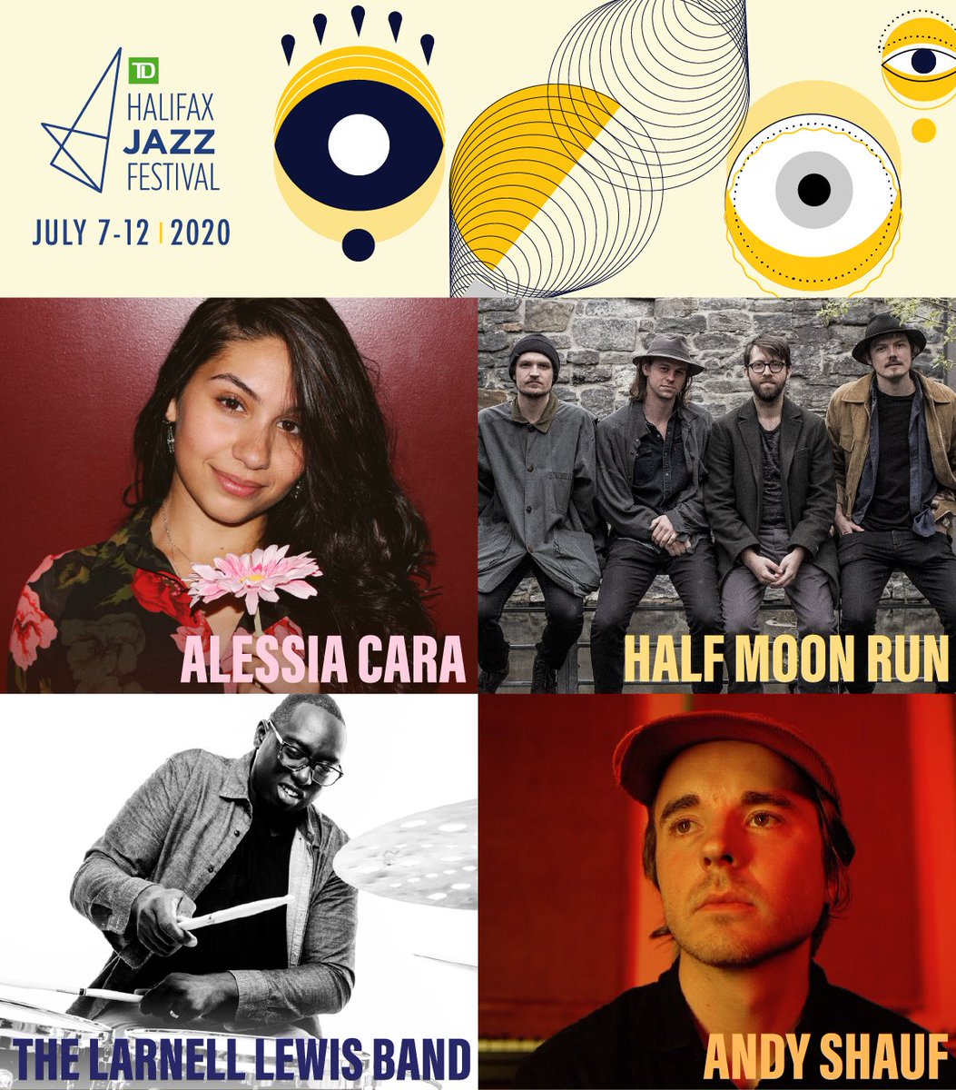 HFXJazzFest's tweet photo. 📣 We’re thrilled to reveal the first acts of HJF2020! ✨ GRAMMY-winner @alessiacara, platinum-selling indie-rockers @halfmoonrun, Polaris prize shortlist recognized @andyshauf, (another!) GRAMMY-winner @Larnell_Lewis!  
Tix on sale tomorrow, Feb 8th at 10AM, passes on sale now. https://t.co/ynRz8VNjH8