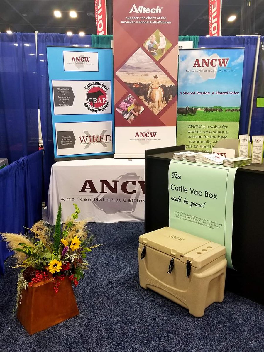 AmericanCW's tweet photo. Today is the last day of the trade show at #cattlecon20. Make sure you stop by booth 225 to learn more about our organization! #beef4generations #cattle #cattlewomen https://t.co/N7Zxlfxrn1