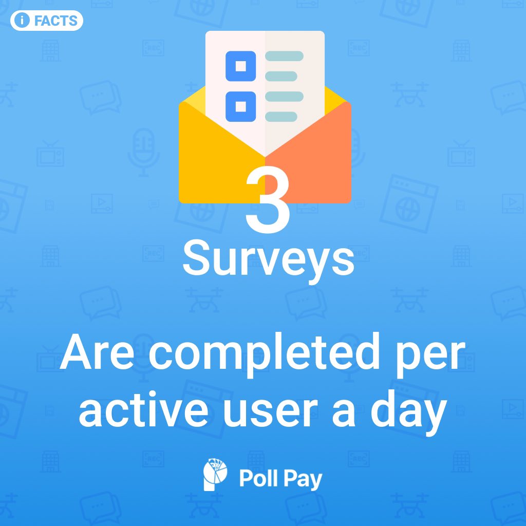 PollPay's tweet photo. 2020 comes with new #facts about Poll Pay!
For those of you using Poll Pay actively it is easy to #earn #money !
Once a user logged in, he is completing 3 #surveys on the same day! (On average) You guys are really hard-working!!
#earnmoney #paid #paidsurveys https://t.co/pacRfHq3Yp