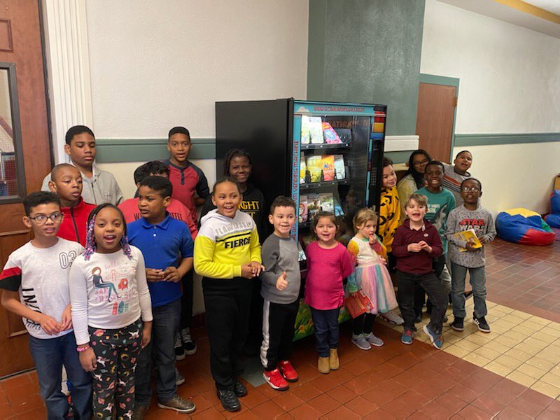 AlbanyASH's tweet photo. Congratulations to our January Book Vending Machine #GoldenToken winners!! They were very excited to get a brand new book to take home https://t.co/0VjioJbbTE