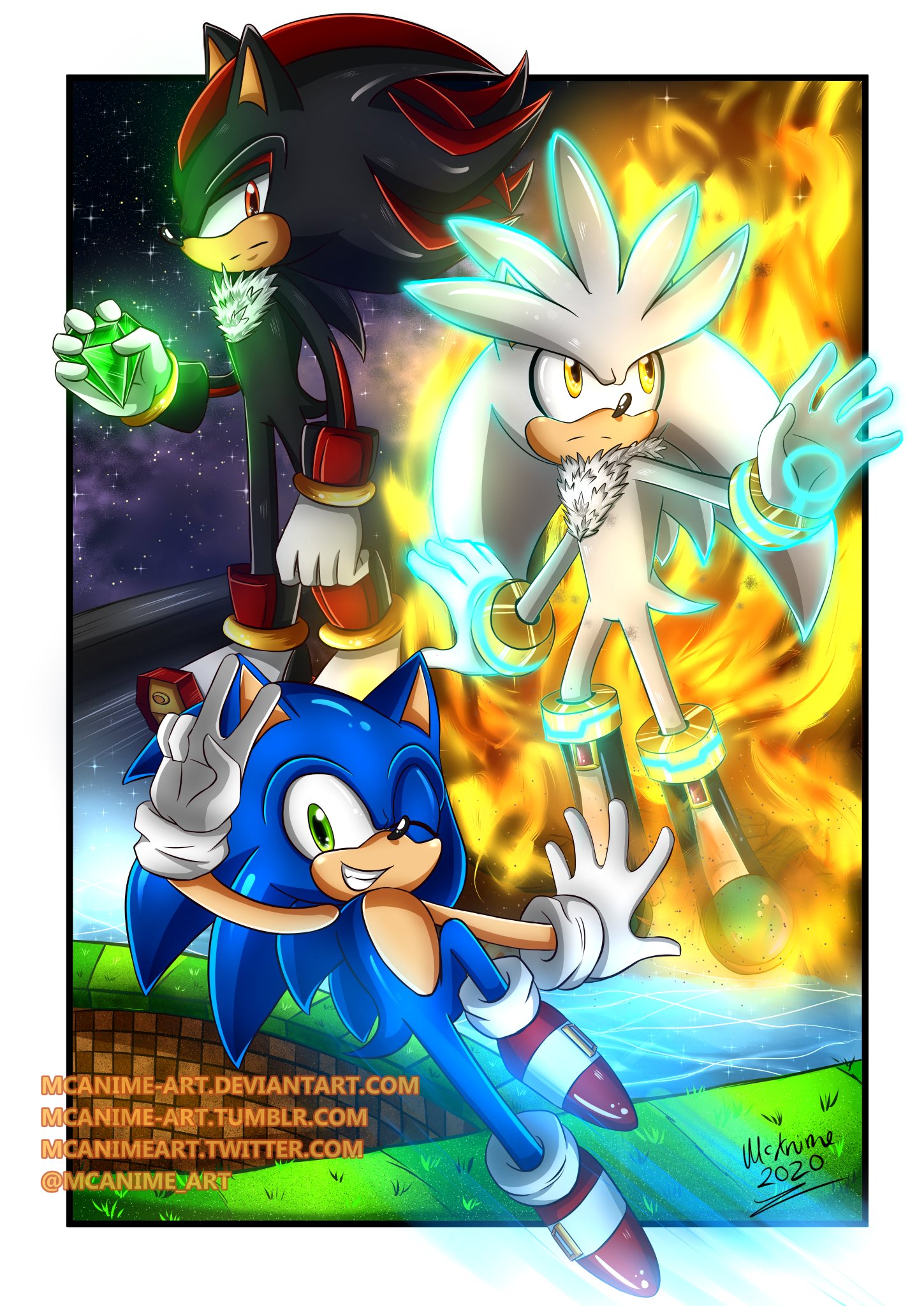 Sonic , Shadow and Silver >AndreaTheCat< - Illustrations ART street