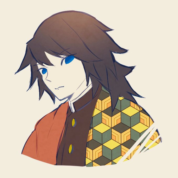 コウさんがTwitterに投稿した冨岡義勇(鬼滅の刃)のイラスト。