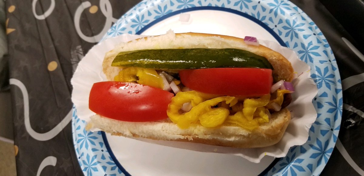 Chicago style Hotdog....
Today is Hotdog Bar day at THD 3701!