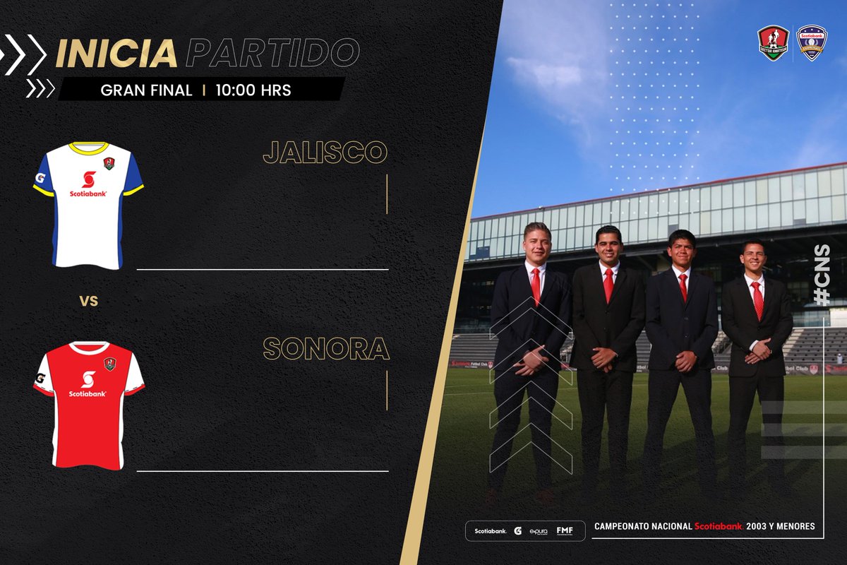 SectorAmateur's tweet photo. #CNS l ‼ #SAmAlMomento
⚽| GRAN FINAL 🏆
⏰l 10:00 hrs
#DondeNaceLaPasión #FMFPorNuestroFútbol @ScotiabankMX @ScotiabankFC @gatorademex @epura https://t.co/bZr4hpDikt