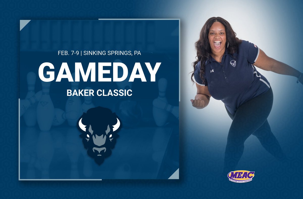 HUBisonSports's tweet photo. GAMEDAY! @hubisonbowl back in action at the Baker Classic, hosted by @CHCAthletics! The action is underway in the three-day tournament! Go Bison! 🔵🔴🎳 #BleedBlue #BisonStrikeBack #MEACBWL https://t.co/oJkrFaeMHR