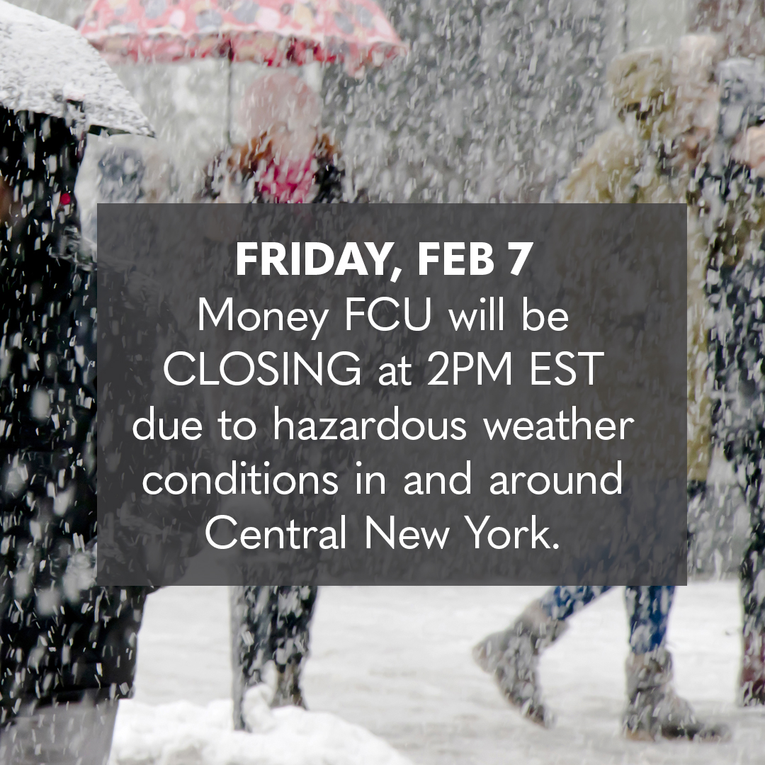 moneyfcu's tweet photo. ❄️Stay safe out there! Please travel with extreme caution if you're in the affected areas.❄️ https://t.co/py21ZucP3s