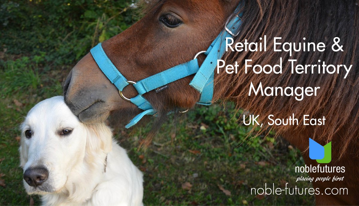 noblefutures's tweet photo. Our client, a leading manufacturer of equine nutritional products are seeking a Retail Equine and Pet Food Territory Manager covering the South East. See https://t.co/wGxunNuusg Ref 21421 for full details
#animalhealthjobs #recruitment #noblefutures https://t.co/sm7nCLpogn