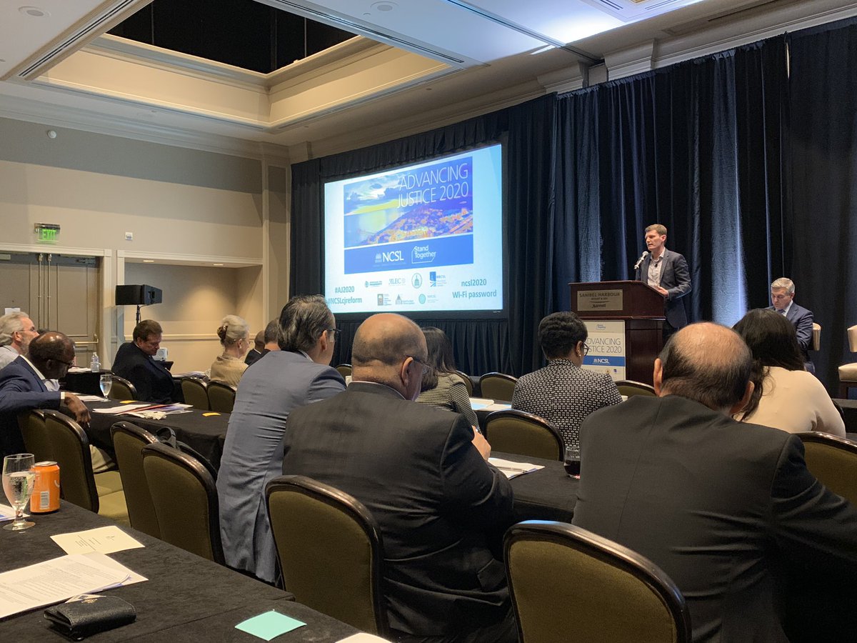 BriannaNuhfer's tweet photo. HAPPENING NOW: 8 Legislative Membership organizations and Dozens of lawmakers assemble to drive solutions to pressing criminal justice issues. #AJ2020 @NCSLorg @ALEC_states @NBCSLNews @NHCSL @ElectedWomen #NAPACSL #NCNASL @AFPhq @stand_together https://t.co/EEJEVktJ5d