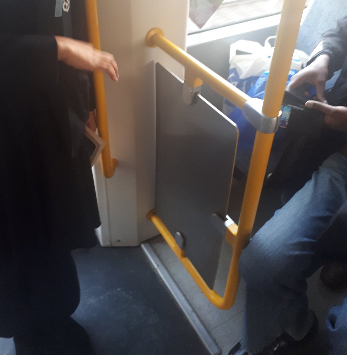 This guy's carrier bags are having an amazing commute
