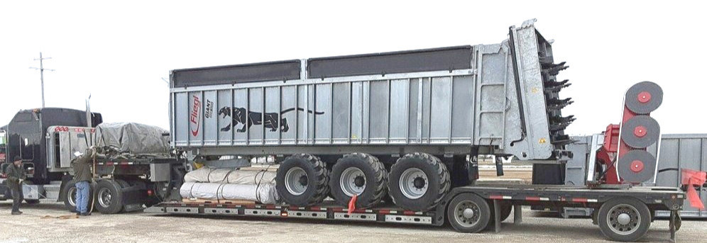 FlieglUS's tweet photo. Getting Ready for the National Farm and Machinery Show in Louisville Ky. Show days Feb 12-15th 
Fliegl Units on display 3101, PST 236 and the Woodking Classic. 
We would like to thank Sperry Trucking National Inc. for transporting our units! https://t.co/oQNHjVZwja
#fliegl https://t.co/JPJ7Hx3v1C