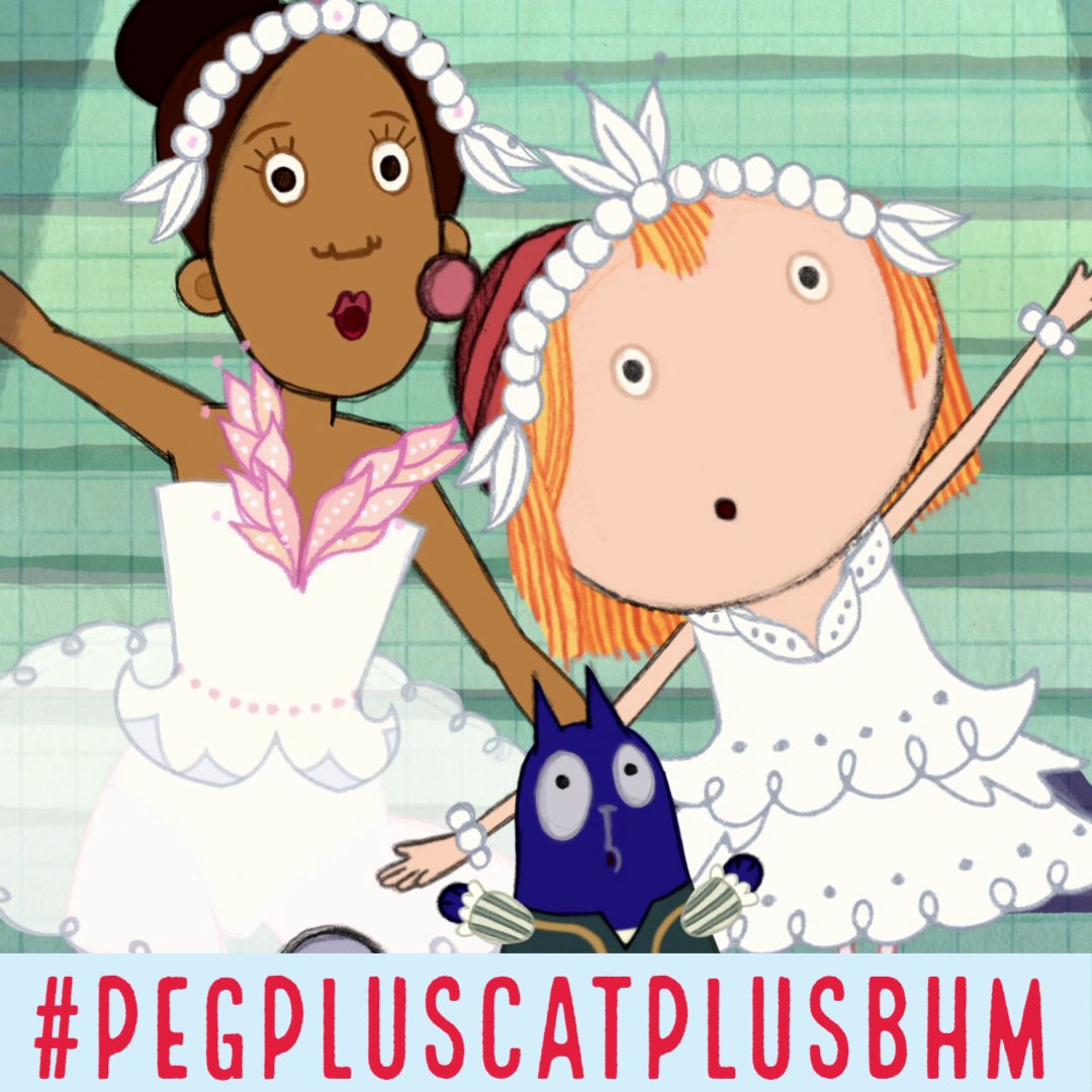 FredRogersPro's tweet photo. This year to celebrate #BlackHistoryMonth, we're highlighting  TOTALLY awesome people who have appeared on @PegPlusCatTV! First up is @mistyonpointe (playing herself), who made history as the first African American Female Principal Dancer with @ABTBallet. #PegPlusCatPlusBHM https://t.co/xGwsM9nQON